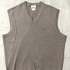 Lacoste Cotton Sweater Vest - Medium